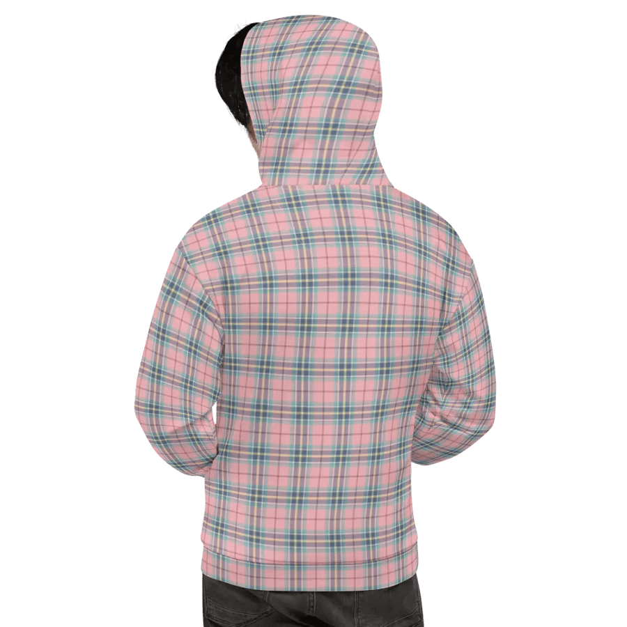 Pastel Pink, Mint Green, and Yellow Plaid Hoodie product image (9)