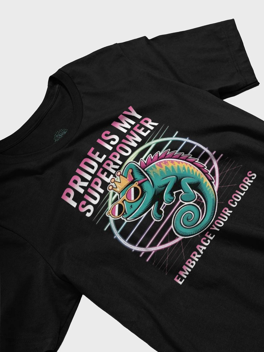 Pride Is My Superpower T-Shirt | Graphic Grove | Unisex, Supersoft, Rainbow Chameleon Design product image (27)
