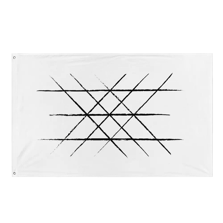 Web of Wyrd Flag in White product image (1)
