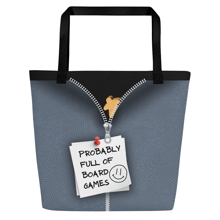 3D Peeking Meeple Shoulder Tote Bag for Board Gamers - Probably Full of Board Games product image (2)