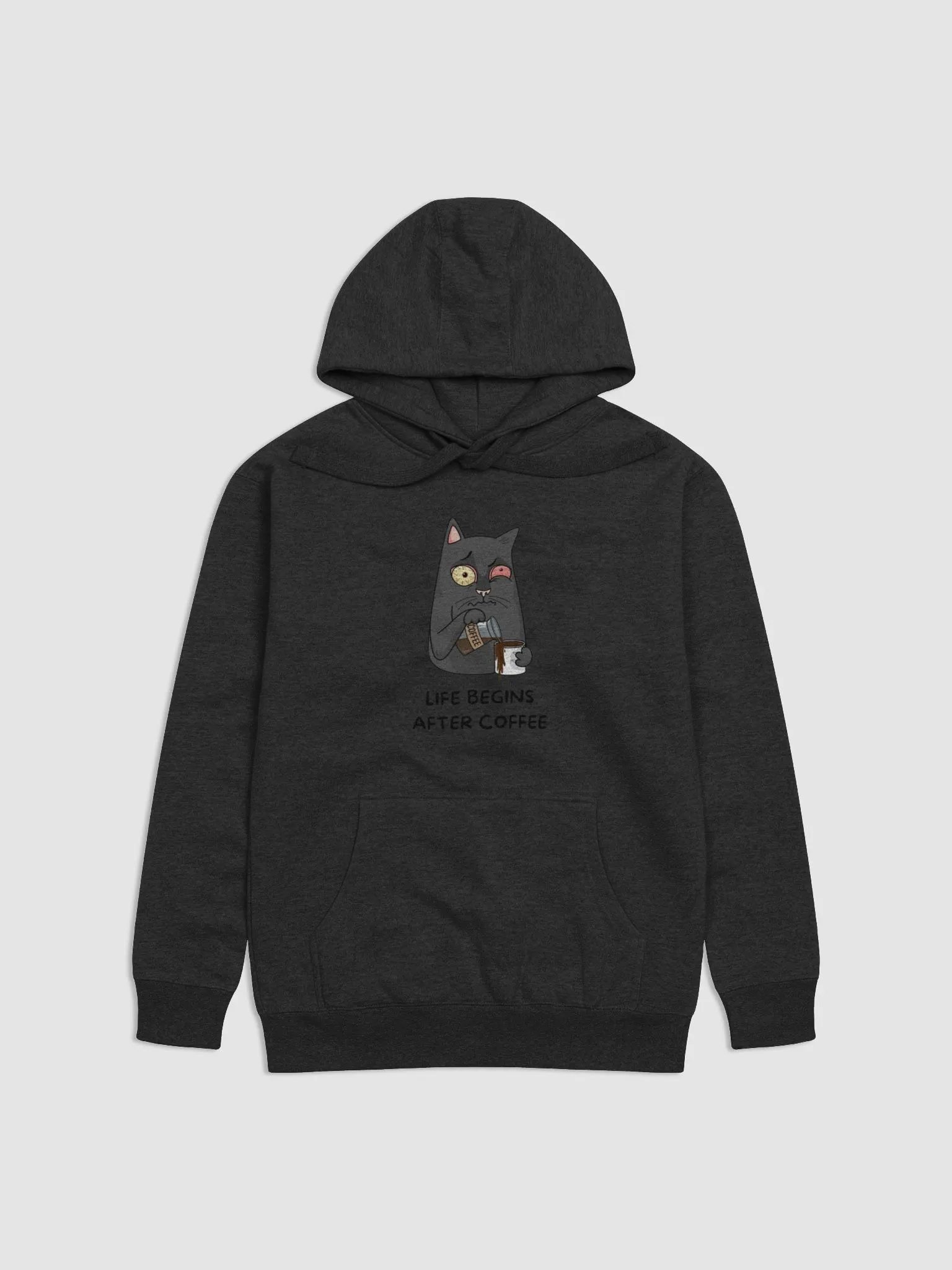 Whimsical Coffee Cat Premium Hoodie product image (2)