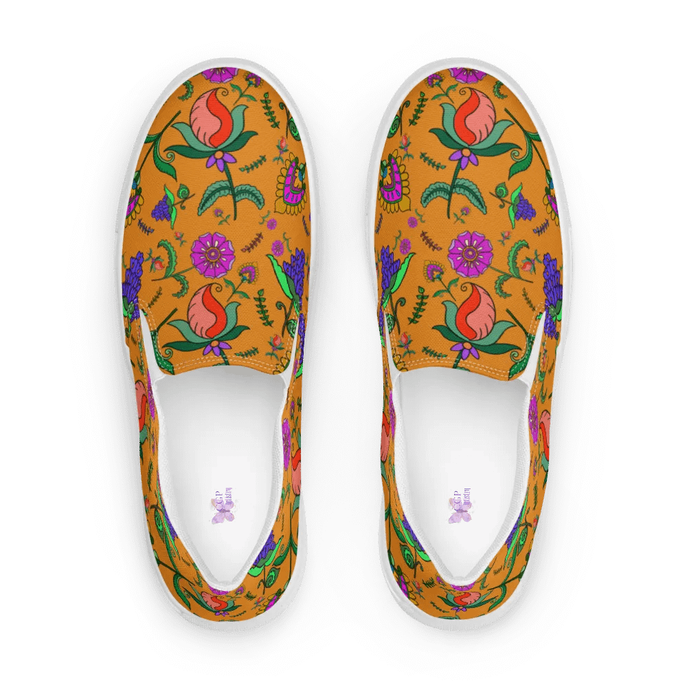 Kalamkari Floral Canvas Slip Ons product image (8)