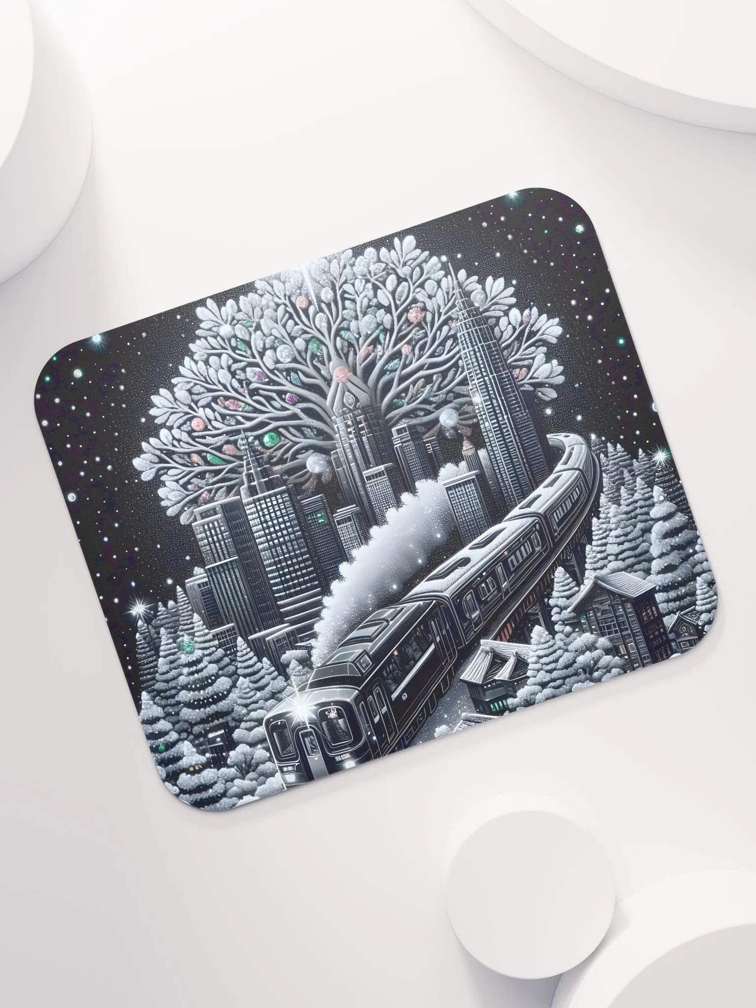 Enchanted Winter City Mouse Pad product image (7)