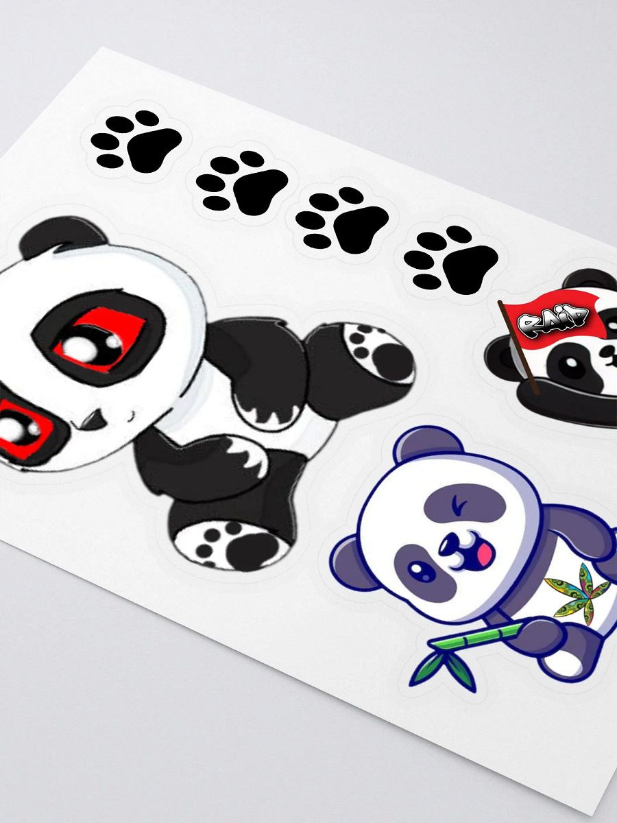 Rasta Panda + 6 Sticker Set product image (2)