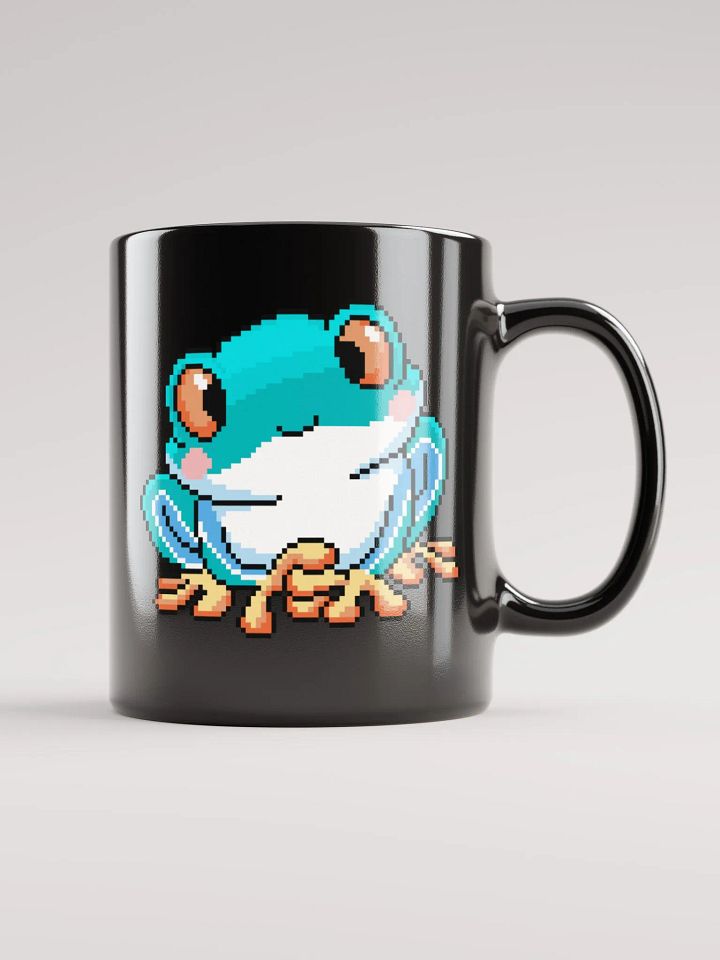 Teal Rip the Frog Black Glossy Mug product image (2)