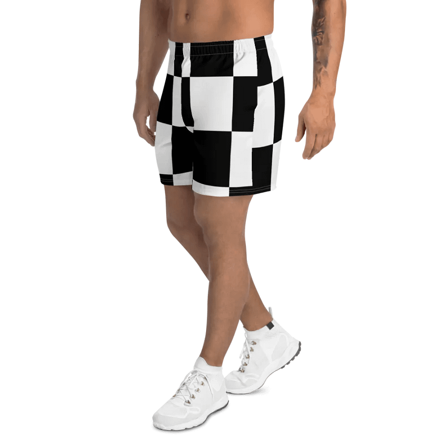 Wide Leg Elastic Checkered XXX Shorts product image (3)