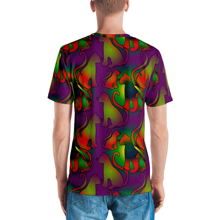 Abstract Cat Tshirt product image (2)