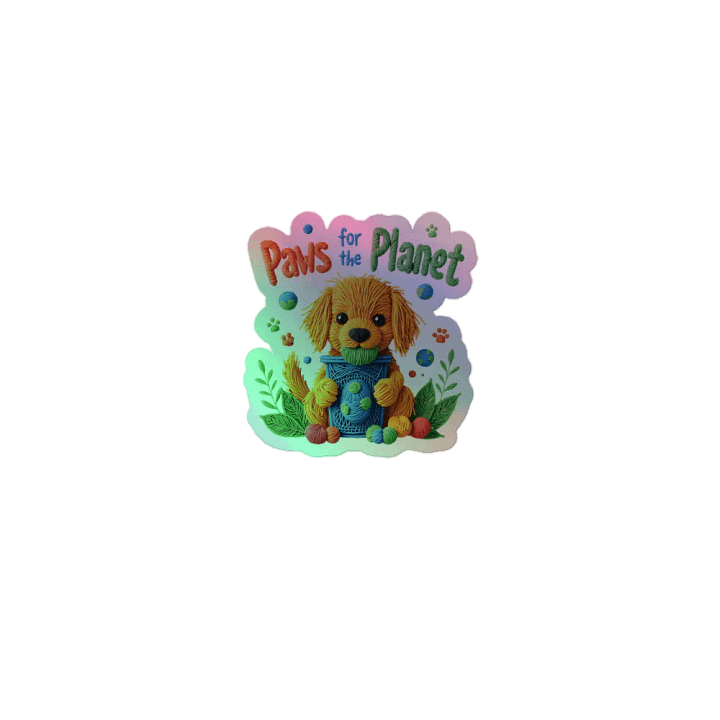 Paws for the Planet Holographic Sticker Sheet product image (1)
