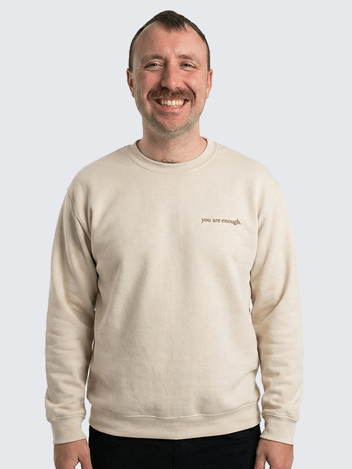 The "You Are Enough" Embroidered Crewneck product image (1)