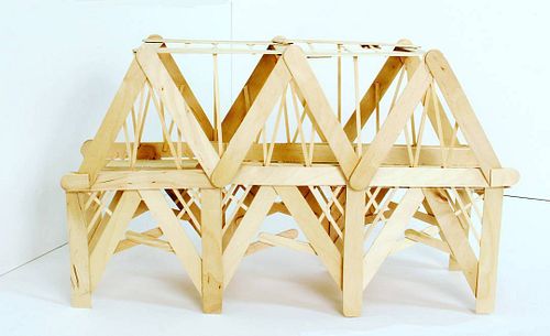 3D art assignment: Towers/Bridges. So I've never built anything out of popsicle sticks. My childhood was kinda lame.
#3dart #...