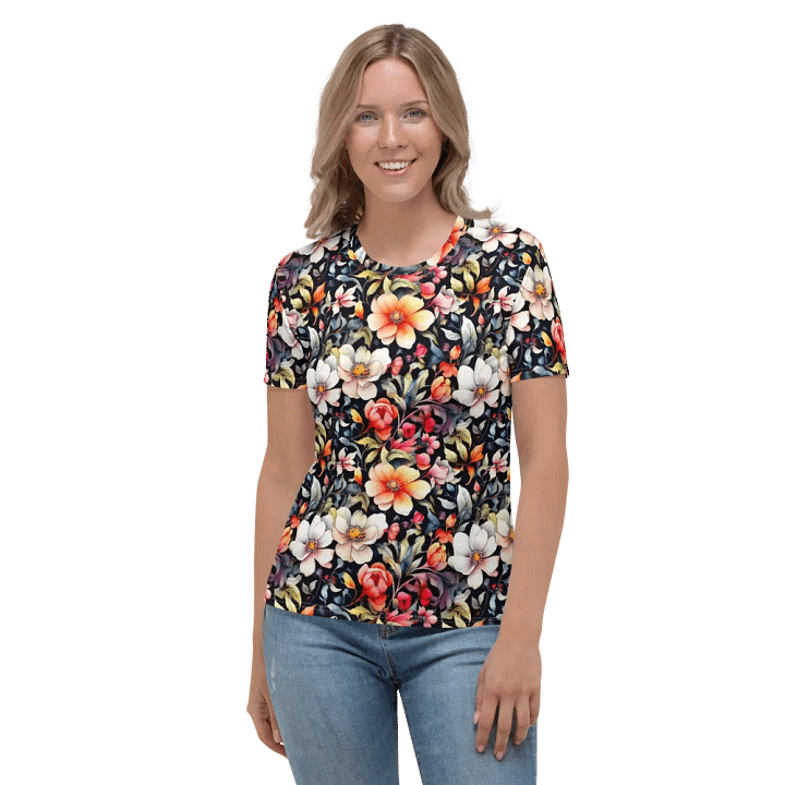 Floral Pattern All Over Print T-shirt product image (2)