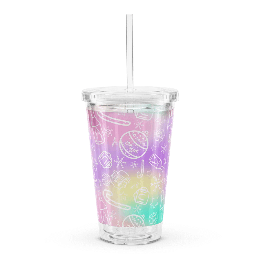 Limited Edition Christmas Tie Die Plastic Tumbler product image (4)