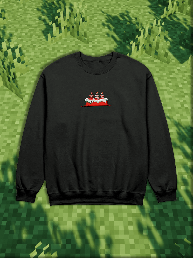 Embroidered "I'll Make a Cake" Sweatshirt