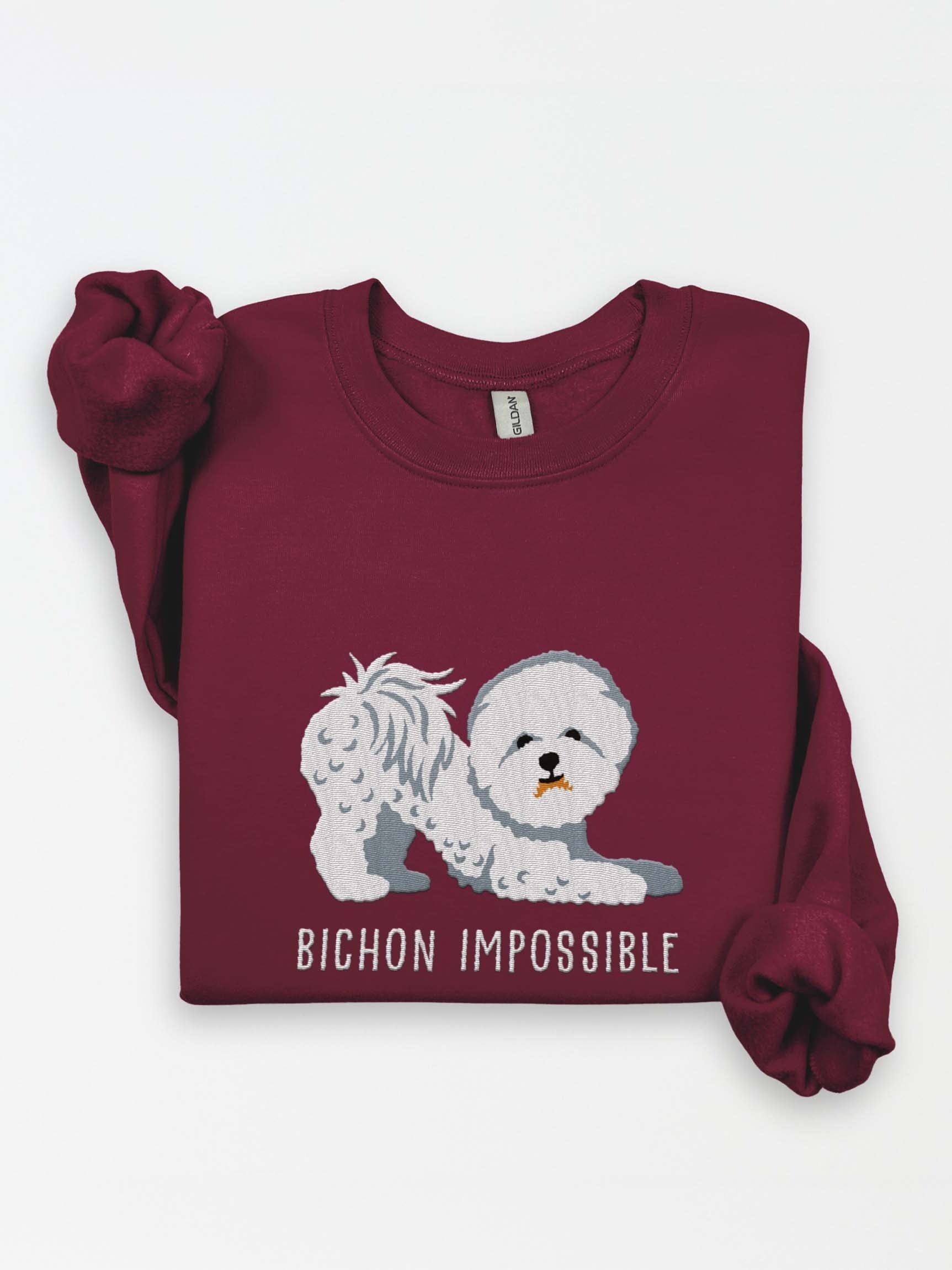 Bichon Impossible Sweatshirt (Embroidered) of a Bichon Frise product image (1)