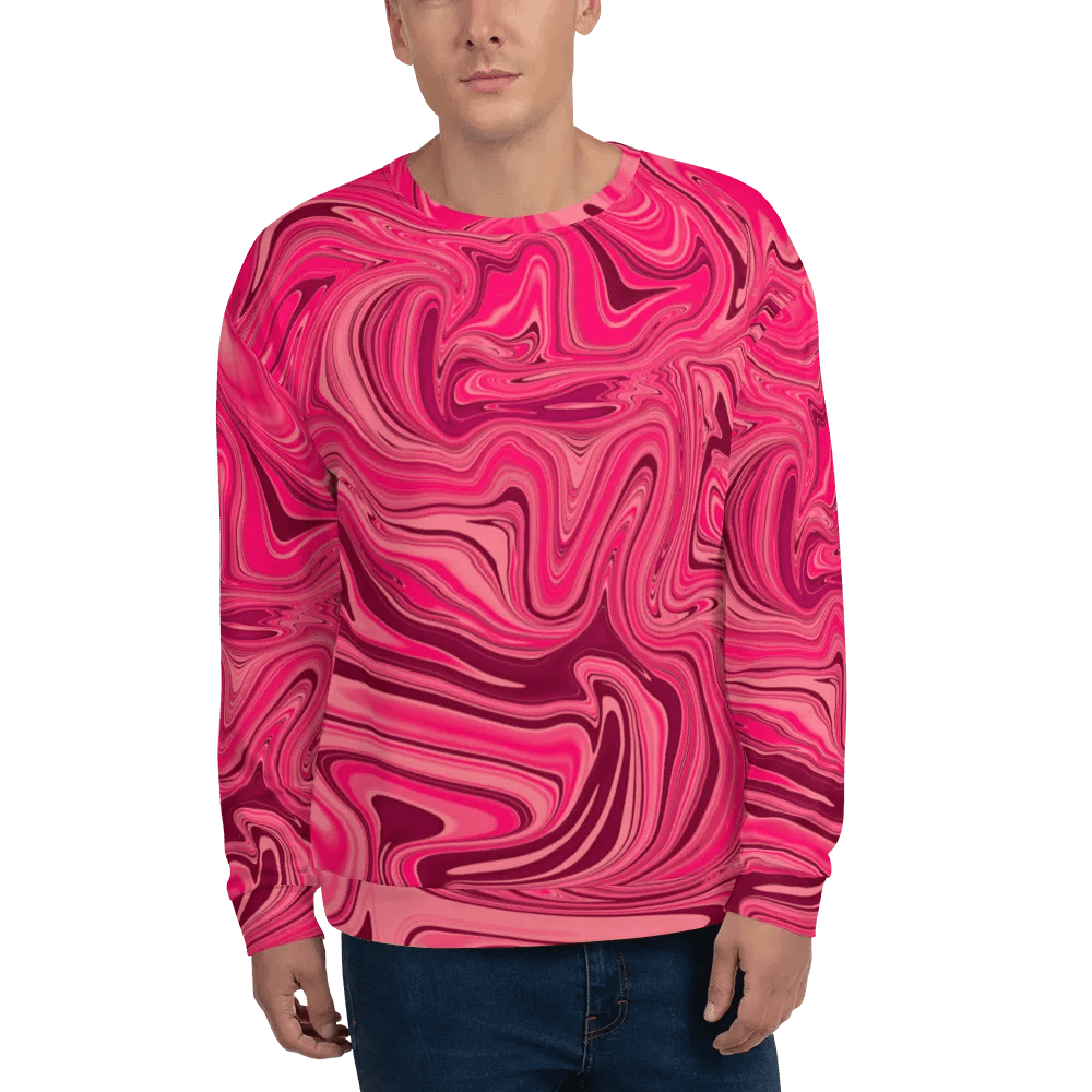 Sweatshirt - Shades of Magenta Pink Digital Fluid Art product image (12)