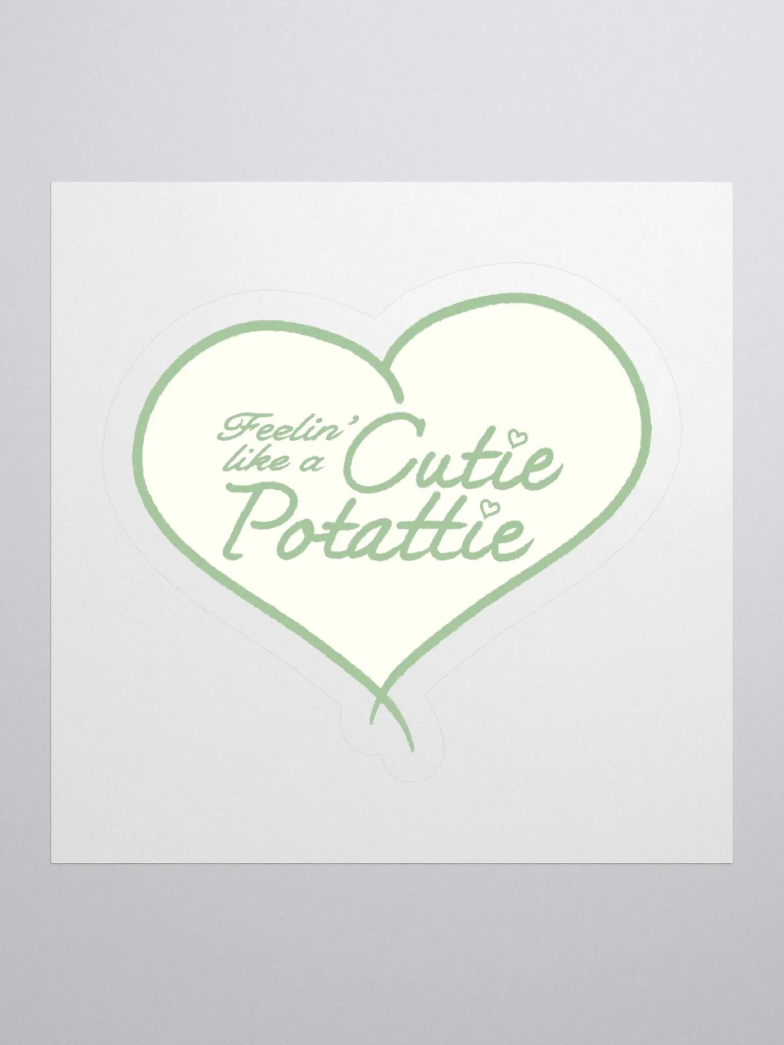 Cutie Potattie White Sticker product image (2)