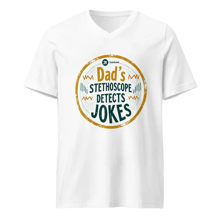 Vintage Dad's Stethoscope V-Neck Tee product image (5)