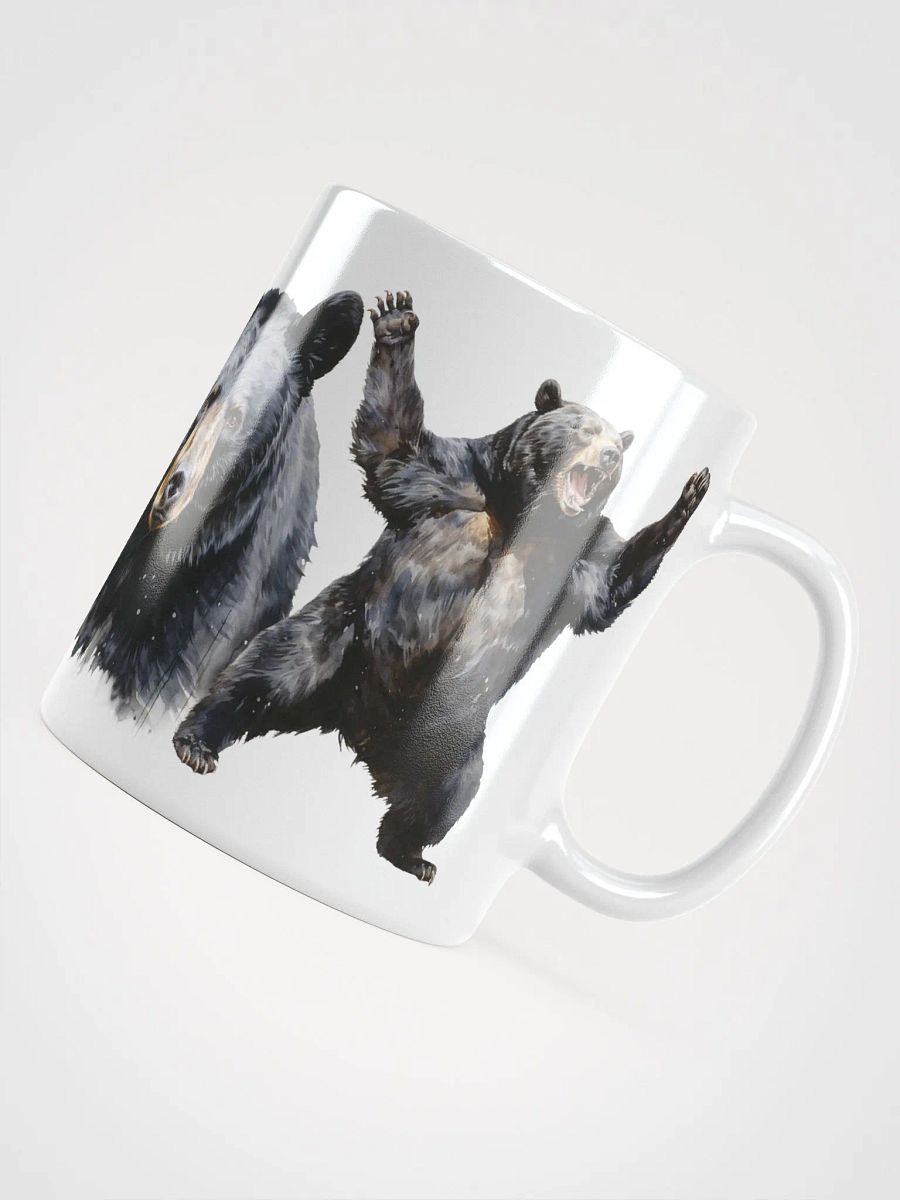Black Bear Panoramic White Glossy Mug product image (3)