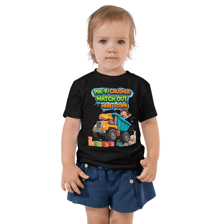 Pre-K Crusher Dino Truck Toddler Tee product image (1)