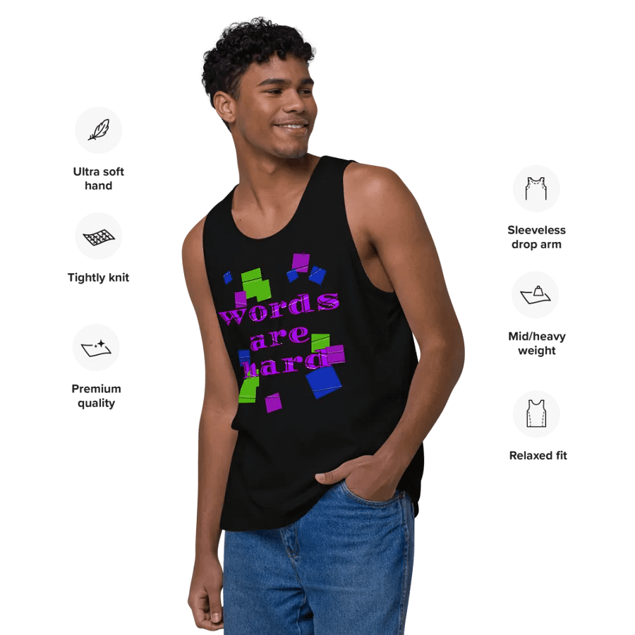 Words are hard Men's Tank Top product image (12)