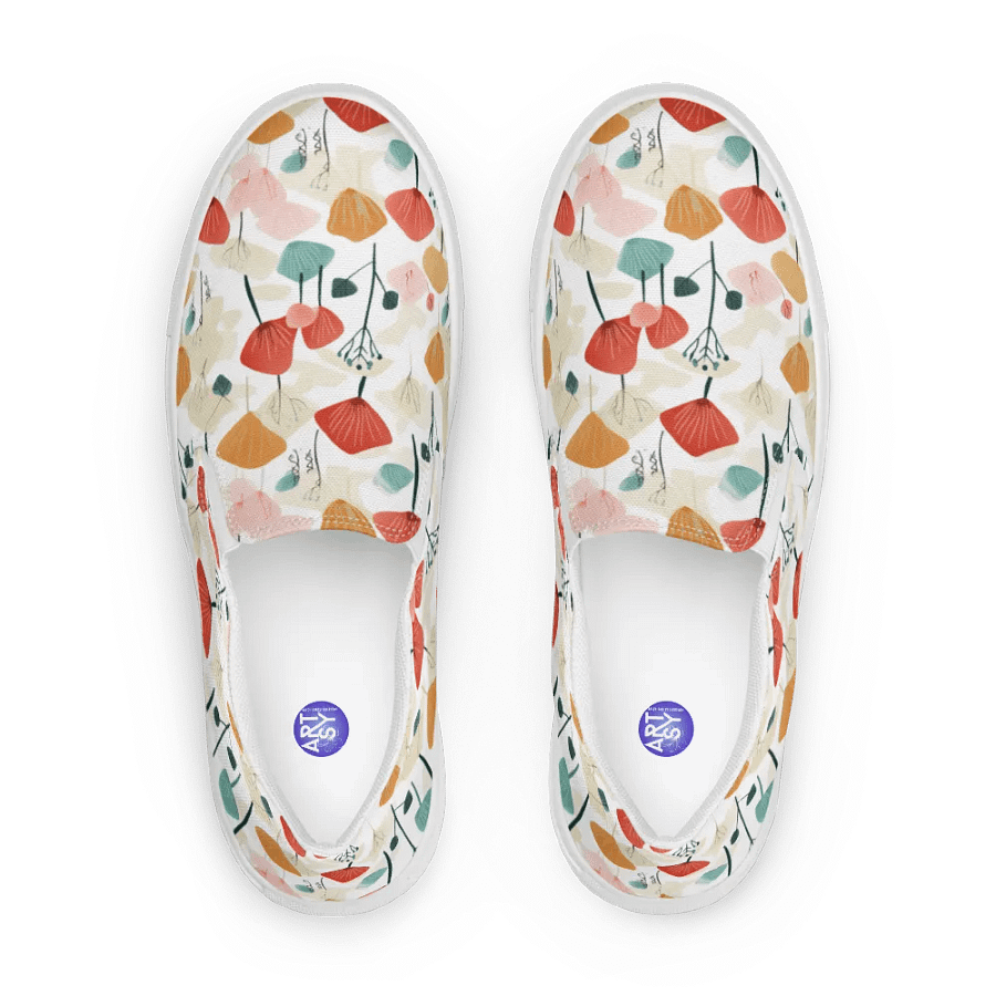 Pretty Floral Pattern All Over Print Slip On Shoes product image (6)