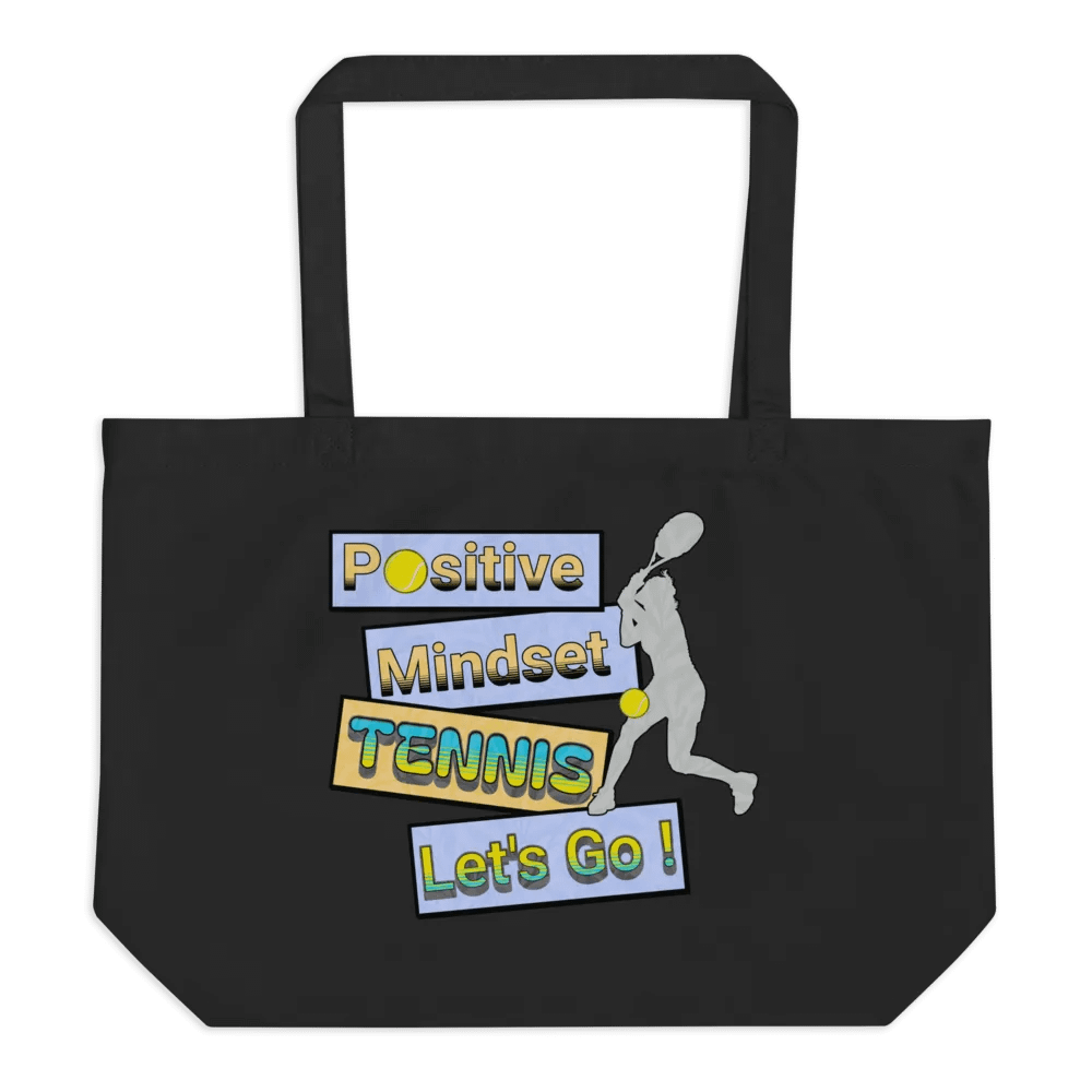 Positive Mindset Tennis Black Tote product image (1)