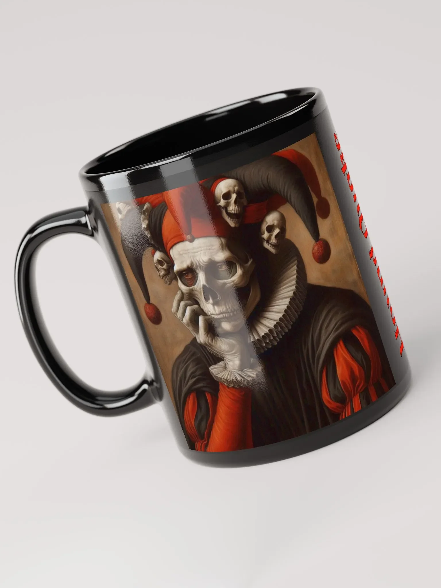 Thoughtful Jester Skeleton Mug product image (3)
