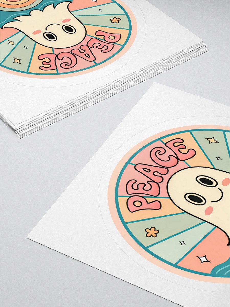 Peaceful Ghost Kiss Cut Stickers product image (10)