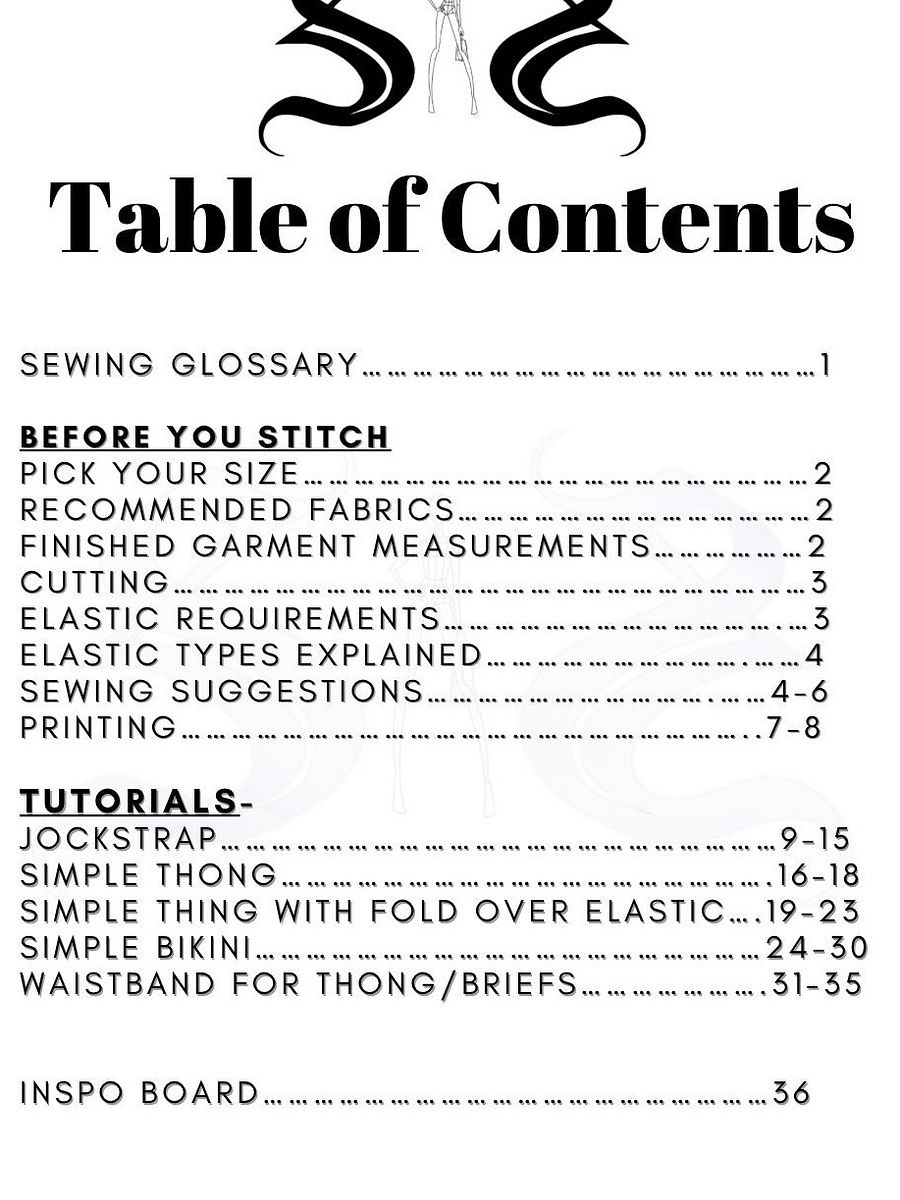 A set of Men’s underwear Sewing Patterns (briefs, bikini, thong, jockstrap) product image (2)