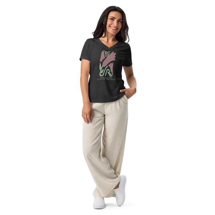 Lilies of the Field V-Neck T-Shirt product image (1)