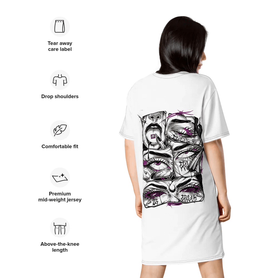 Glamdern Urban Graffiti Art T-Shirt Dress product image (8)