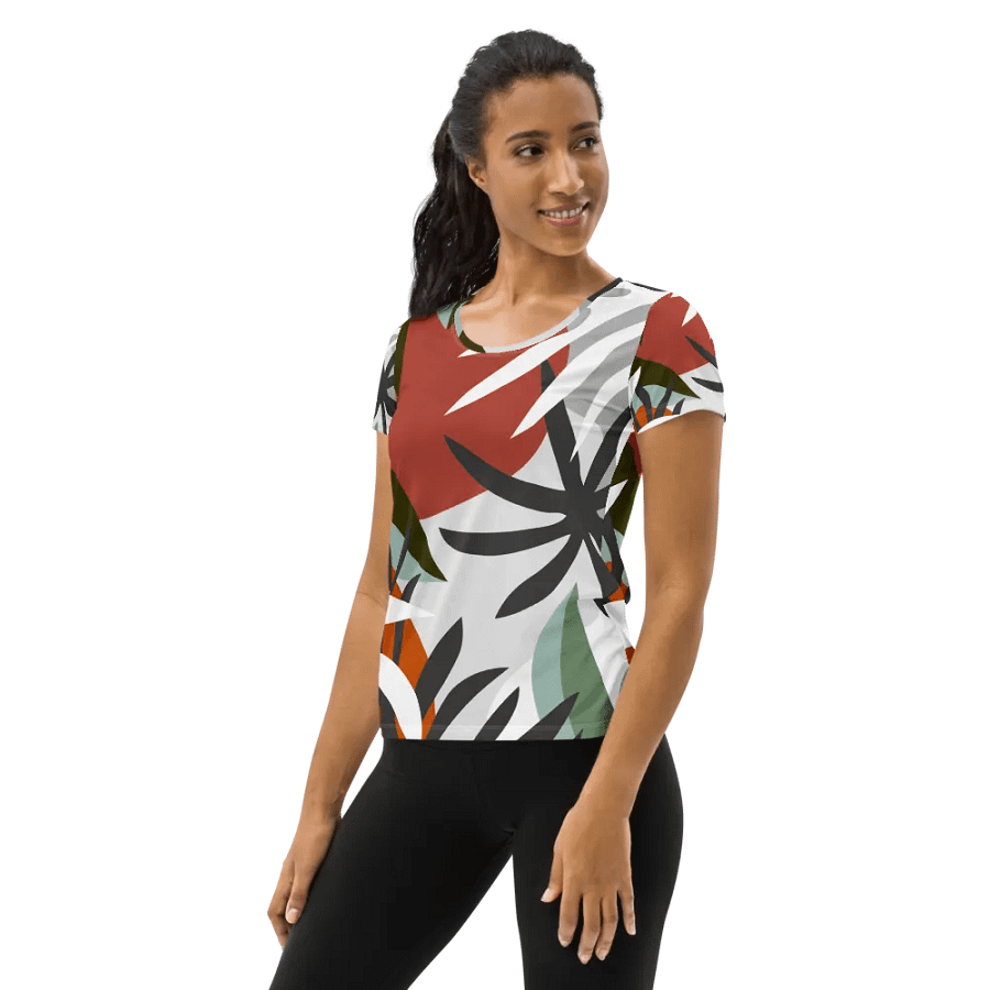 Dynamic Leaf Fusion Women's Athletic T-Shirt product image (3)