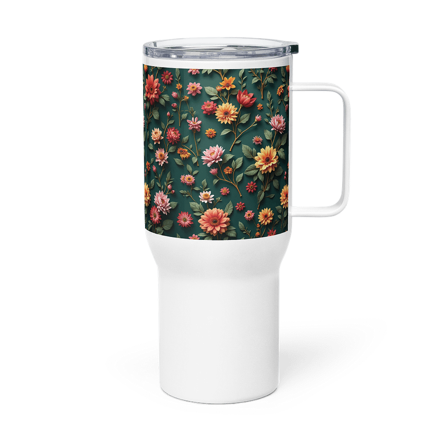 Vintage Floral Travel Tumbler with Handle product image (4)