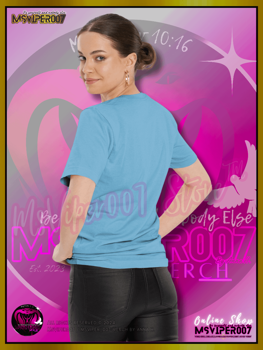 T-Shirt - MsViper007's "Good Vibin' and Much Love™ [h2O oasis blue]" Gaming Comfort T-shirt By Anna H. product image (5)