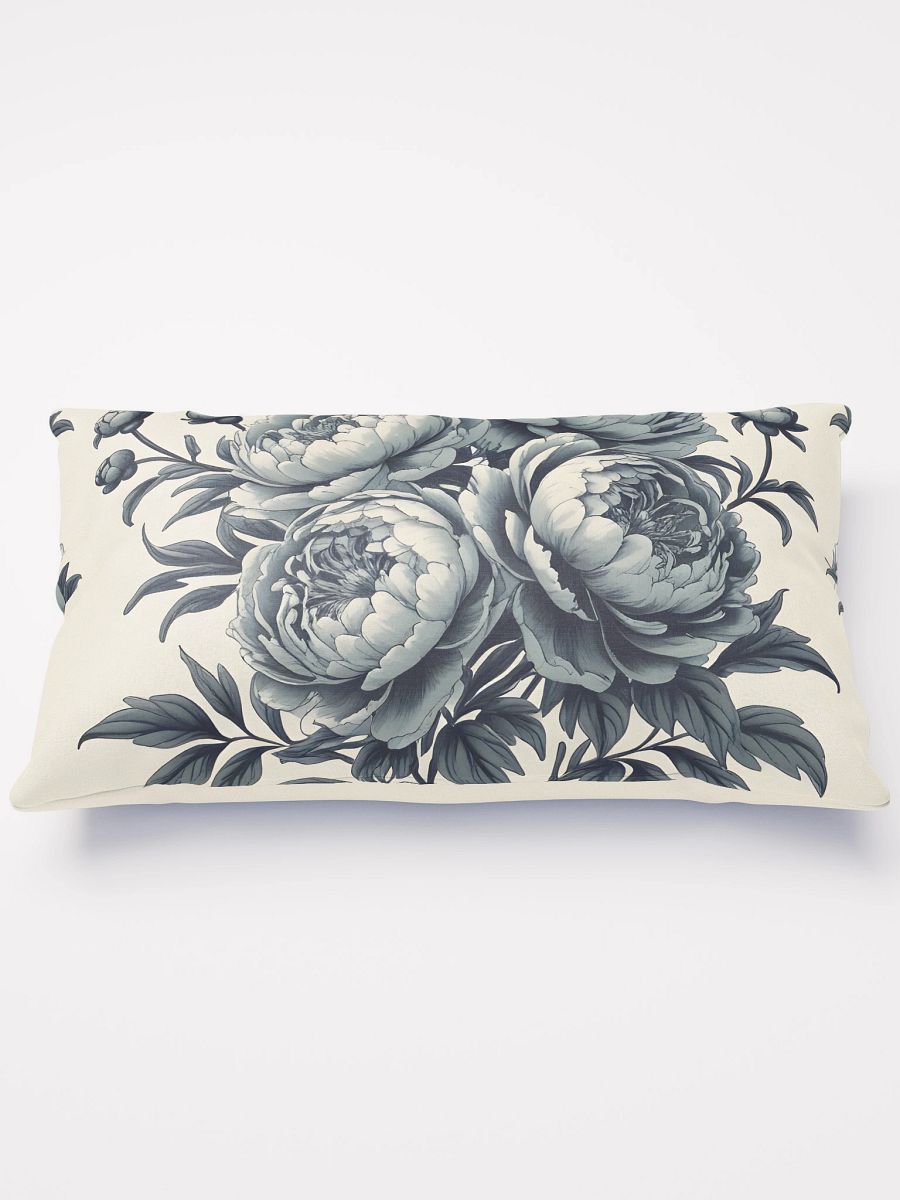 Monochrome Peony Bloom Pillow product image (1)
