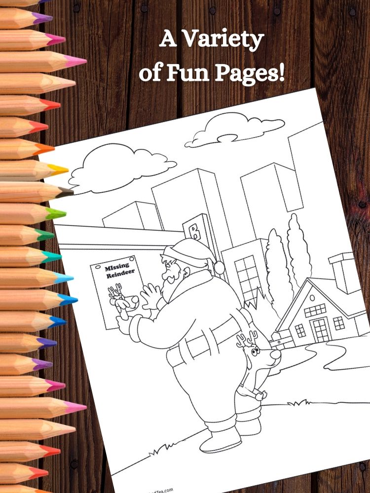 Funny Santa Printable Christmas Coloring Pages for Kids product image (4)