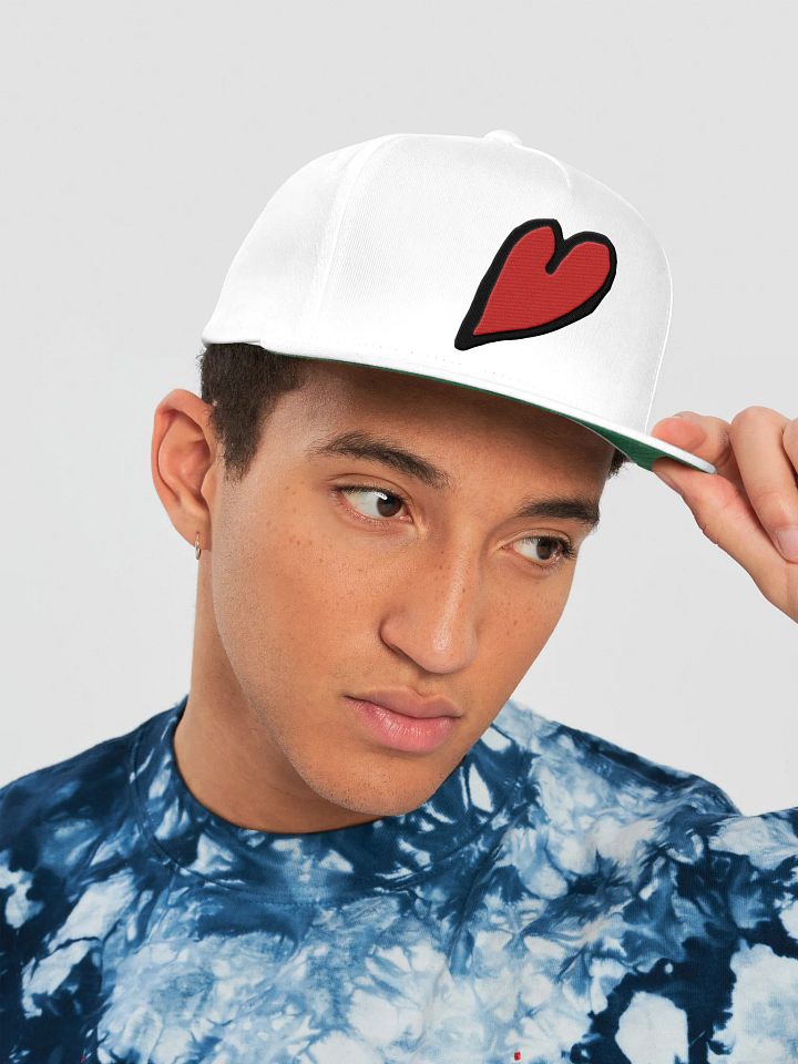 Have A Heart Flat Snapback Cap with Red Heart product image (1)
