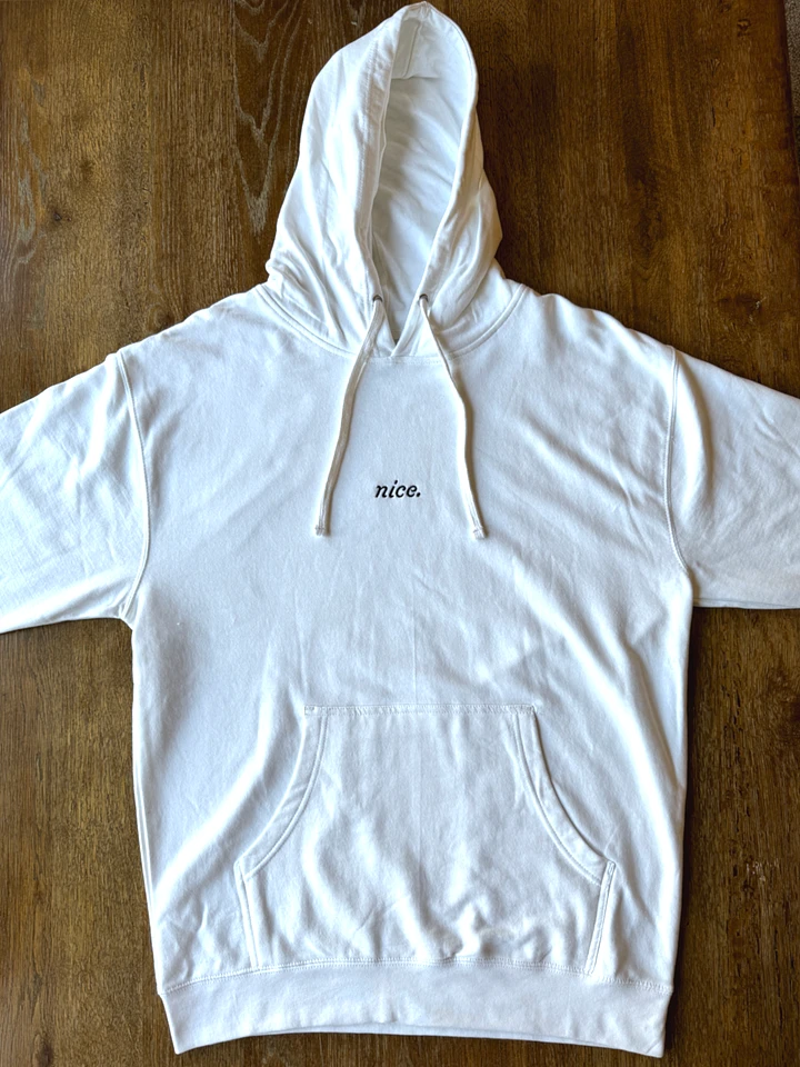 Nice. Originals Embroidered Hoodie (White) product image (1)