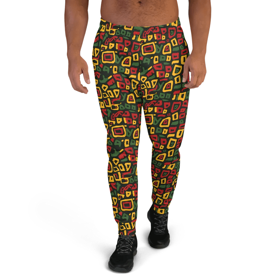 Legacy of Africa: All-Over Print Recycled Men's Joggers"Description product image (2)