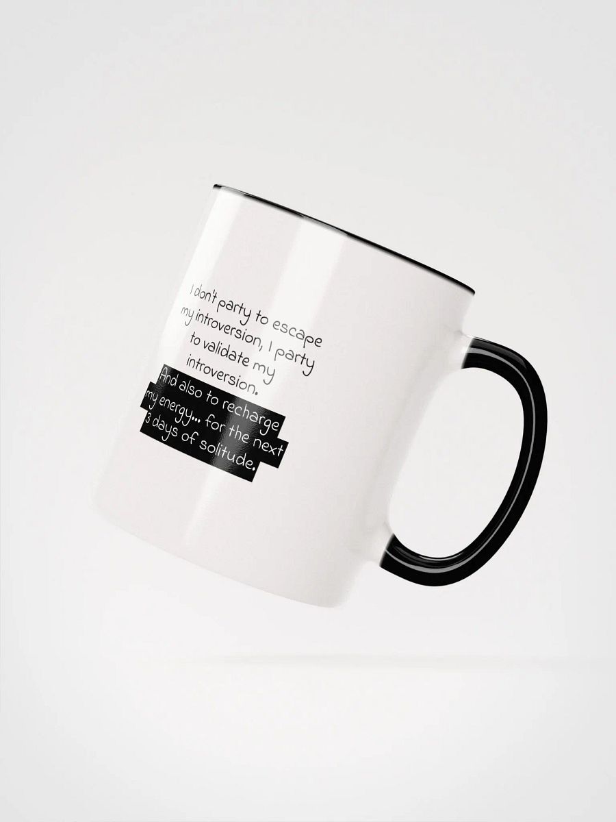 Personalized Extrovert Black Cat and Introvert White Cat Coloured Mug product image (2)