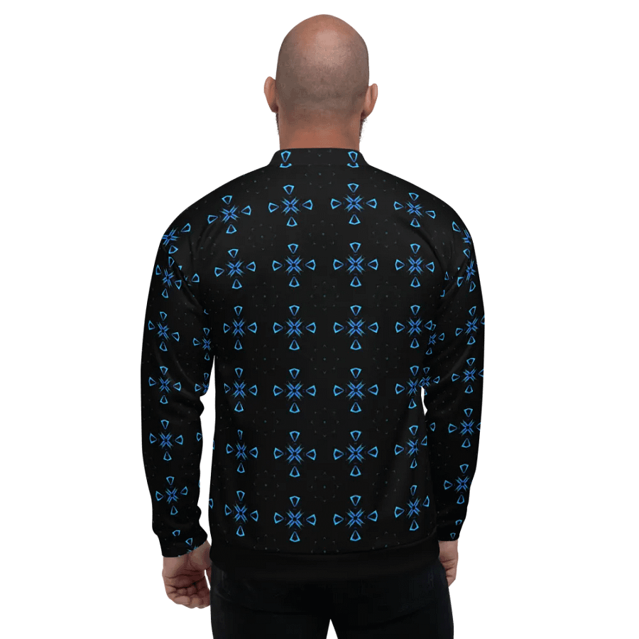 Abstract Multiple Crosses Unisex All Over Print Bomber Jacket product image (3)