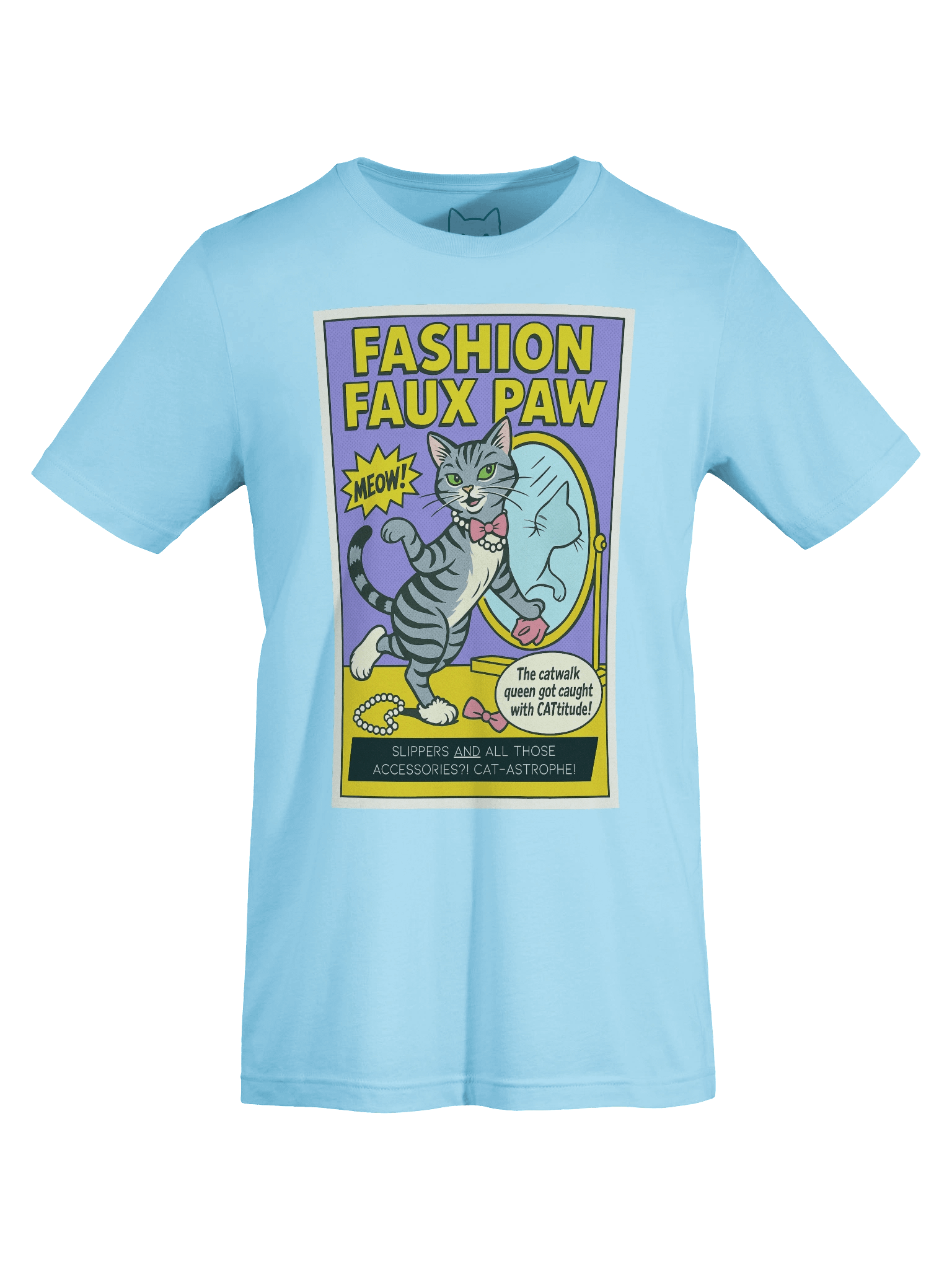 Fashion Faux Paw Tabby Cat 1950's Retro Concert Tee Fit Unisex T-Shirt product image (43)