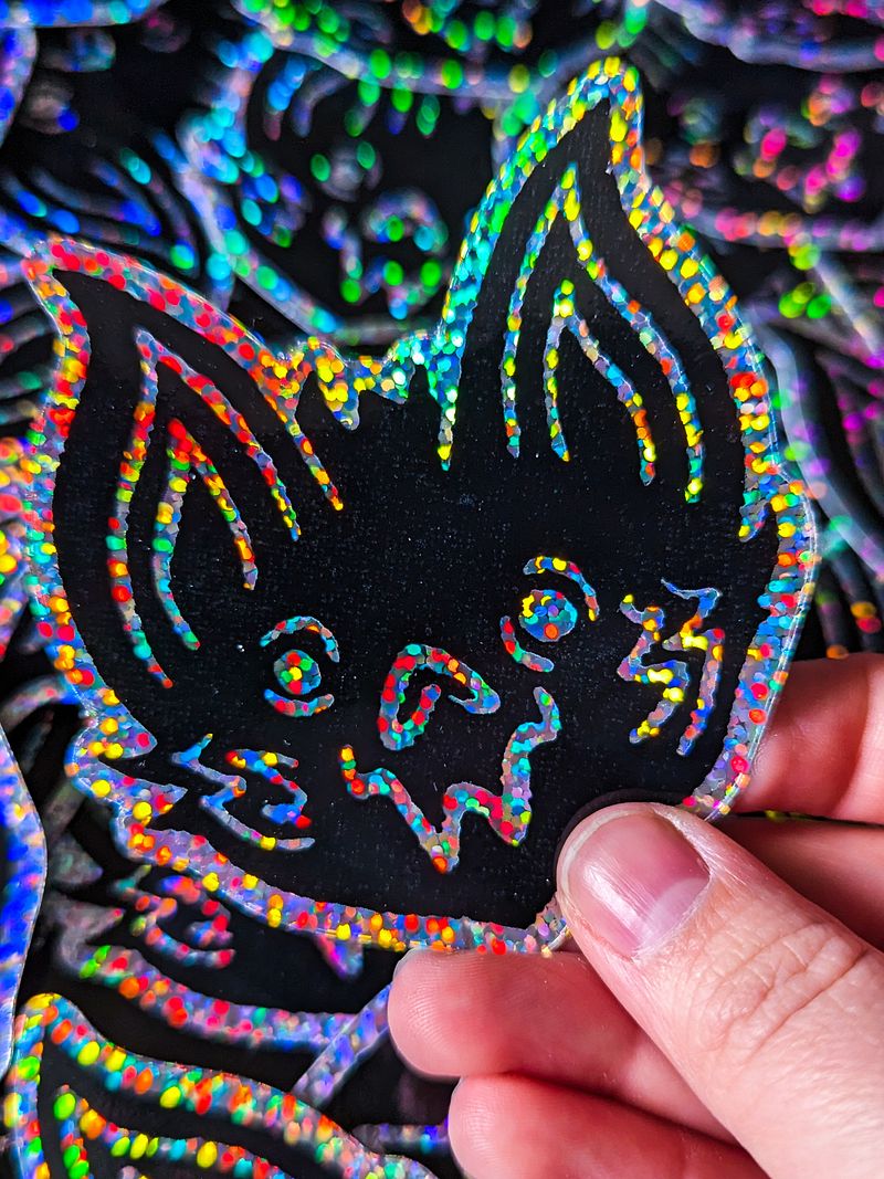 Glitter Bat Sticker