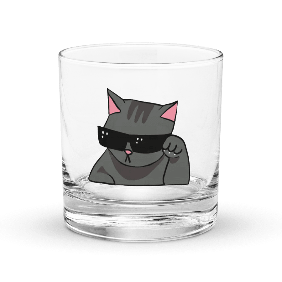 Cool Cat Rocks Glass product image (1)