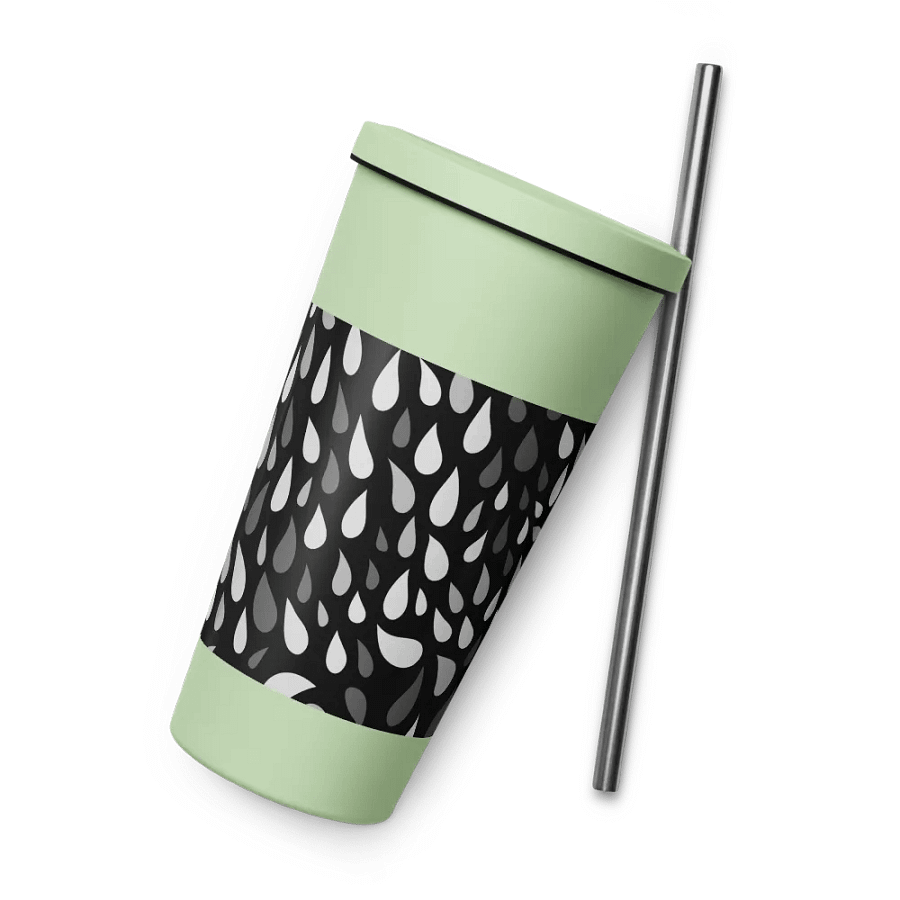 Swirling Monochrome Teardrop Insulated Tumbler product image (9)