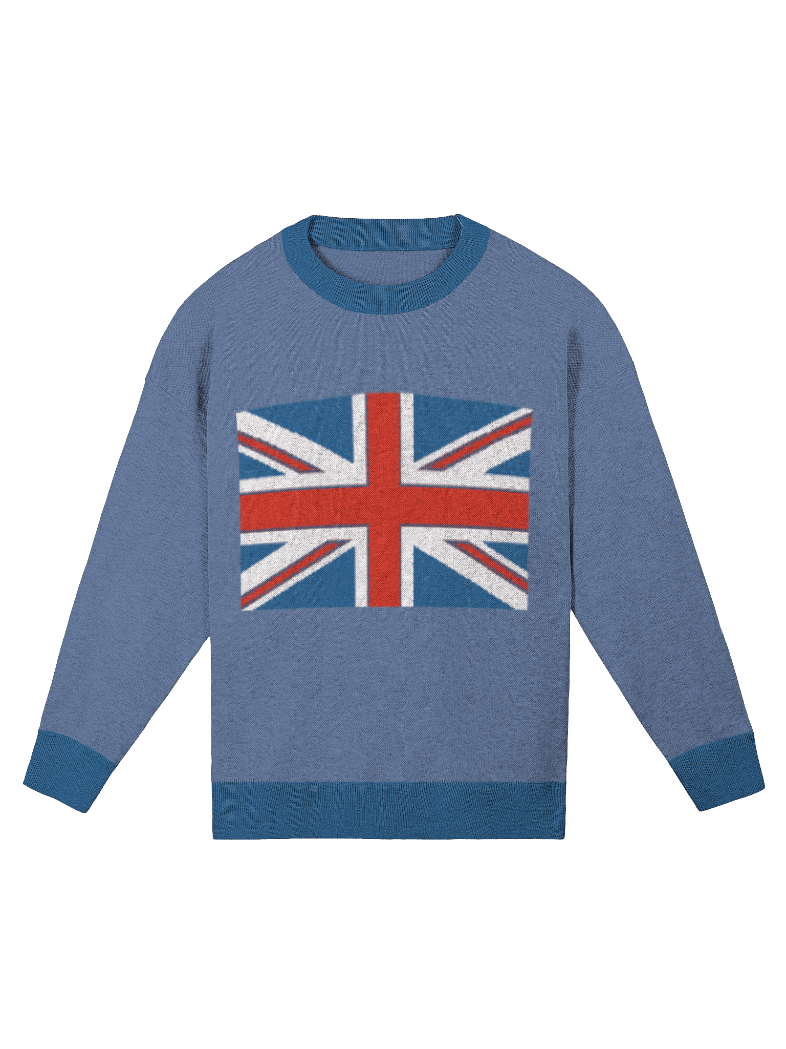 Union Jack Relaxed Jacquard Sweater – Knit Pullover with UK Flag Design product image (1)