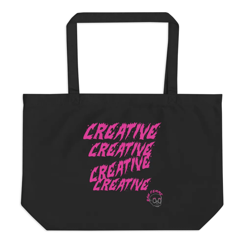 Creative Black Tote by Raw Femme