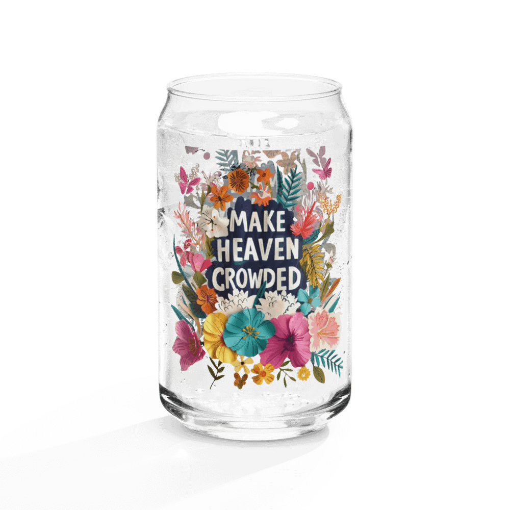 Make Heaven Crowded Heavenly Blossoms Floral Can-Shaped Glass product image (2)