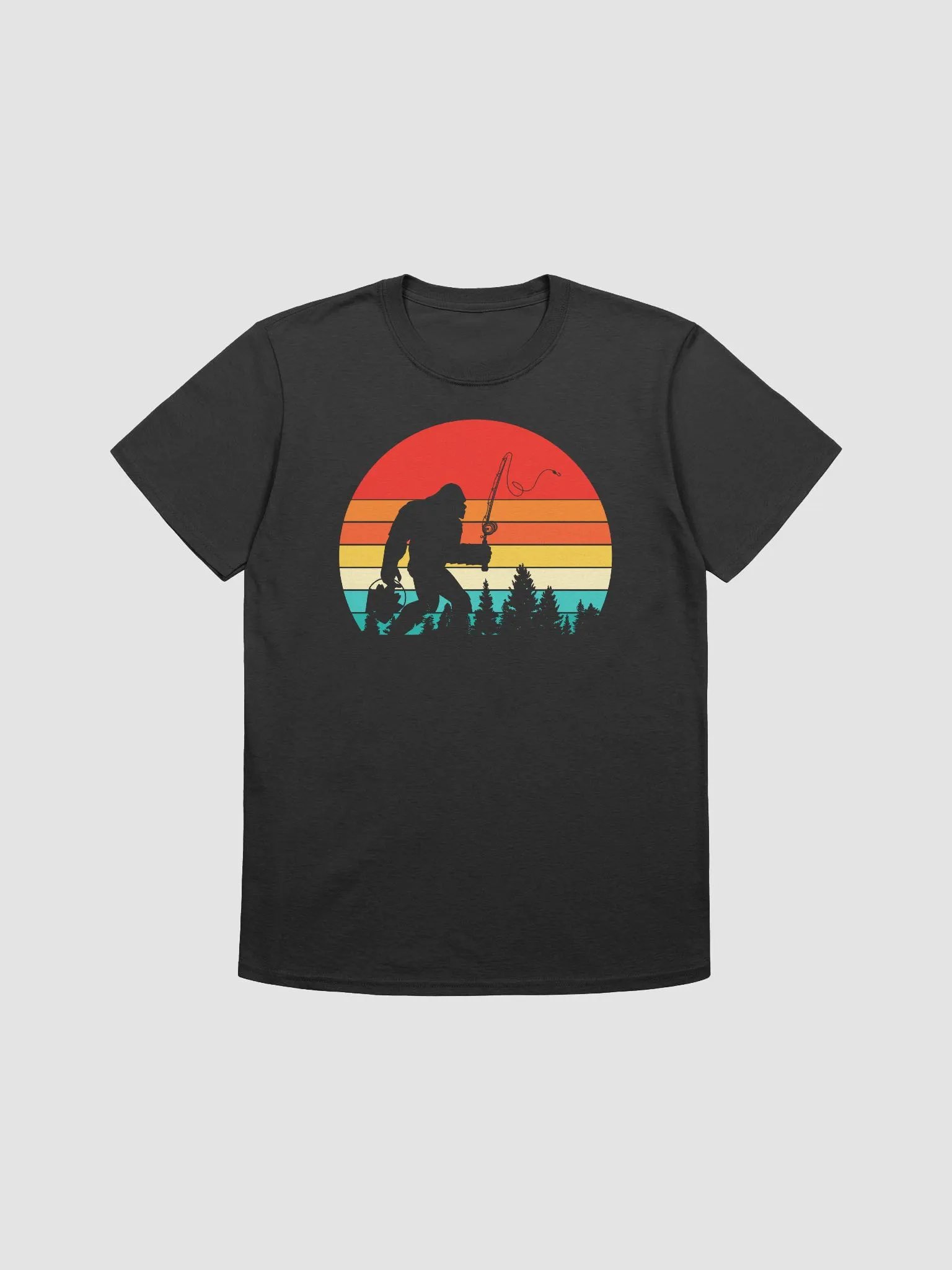 BigFoot Gone Fishin' Gildan 64000 Unisex Tshirt product image (4)