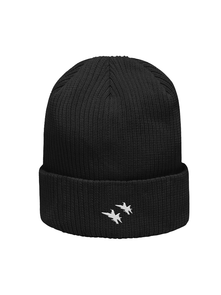 Twin Hornets Logo Beanie, Black product image (1)